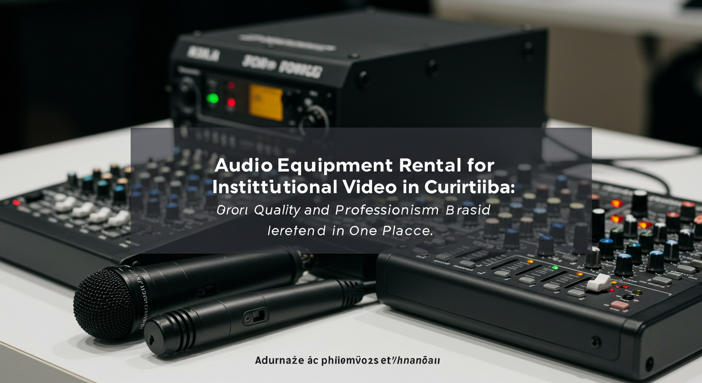 Como posso garantir a qualidade no aluguel de equipamentos de áudio para vídeo institucional em Curitiba?
